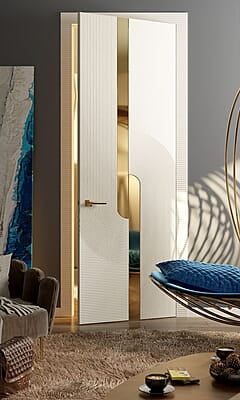 2.5D HDHMR Fluted Door with Deco Paint