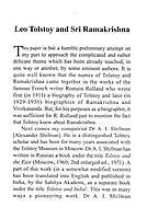 Leo Tolstoy and Sri Ramakrishna