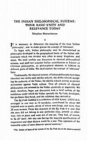 Indian Philosophical Systems