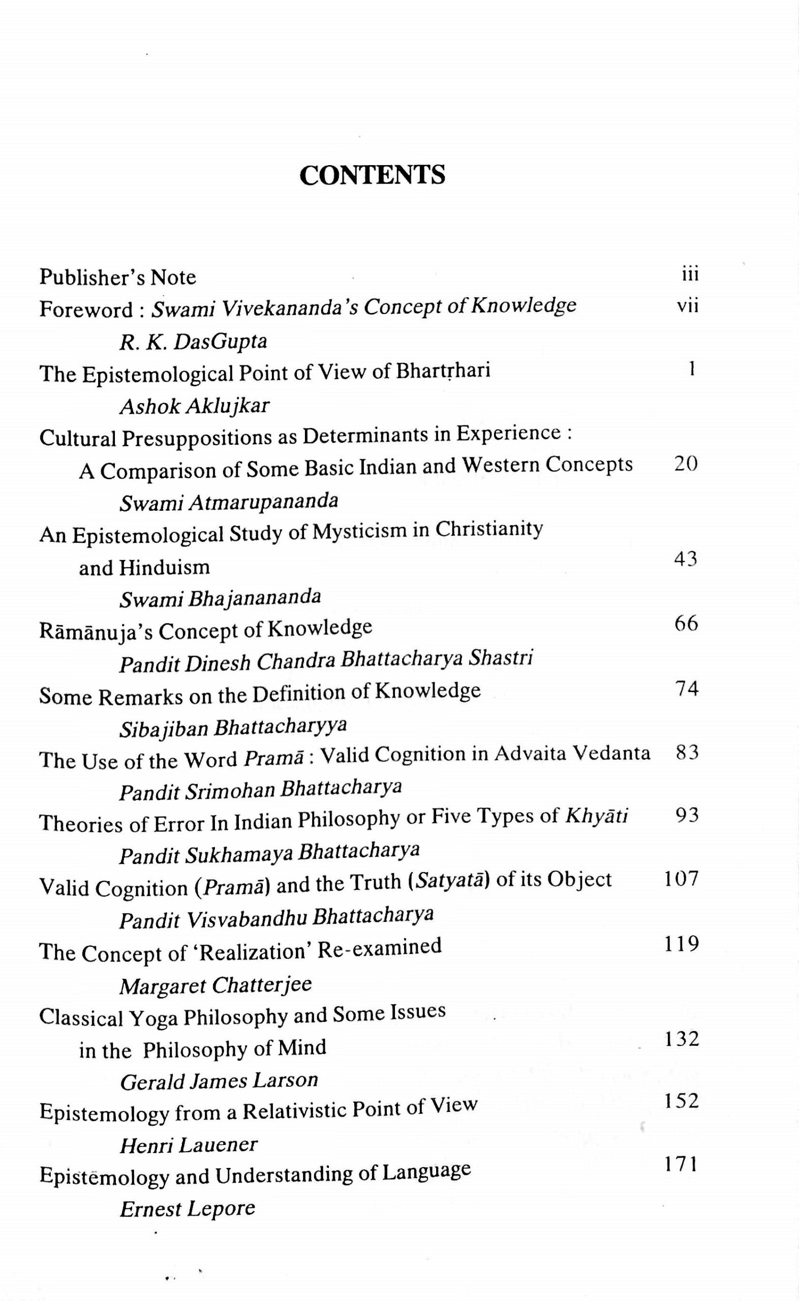 CONCEPT OF KNOWLEDGE EAST & WEST E-230