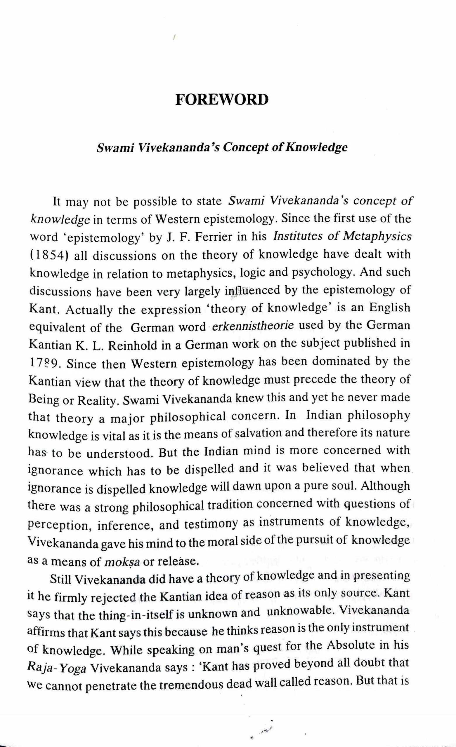 CONCEPT OF KNOWLEDGE EAST & WEST E-230