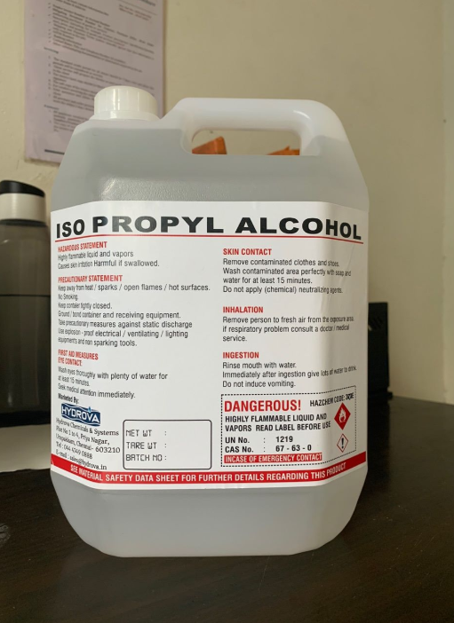 ISOPROPYL ALCOHOL 99.9% (IPA) - 5 LITER CAN ISOPROPYL ALCOHOL 99.9% (IPA) - 5 LITER CAN