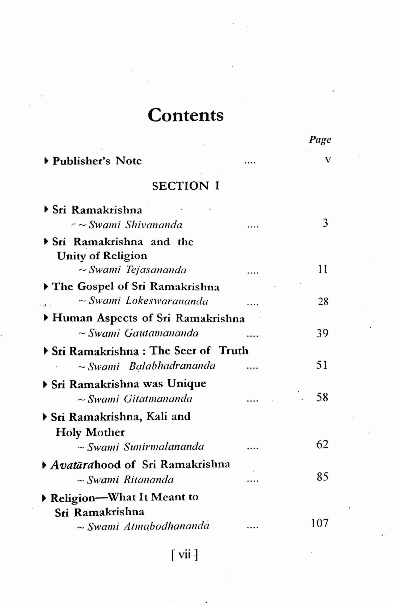 SRI RAMAKRISHNA MYRIAD FACETS E-180