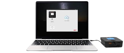 Centered view of ISDT D1 charger with 20% negative space safety margin