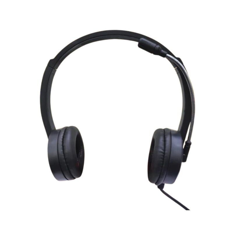 IDEAKARD H150 | Wired Stereo Headset USB | Adjustable Headband | Built-in Microphone | Black