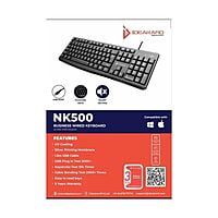 IDEAKARD Wired Keyboard | NK500 | Full-Size Keyboard | USB Plug-and-Play | Black