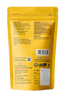 Tablespoon Molagapodi Powder