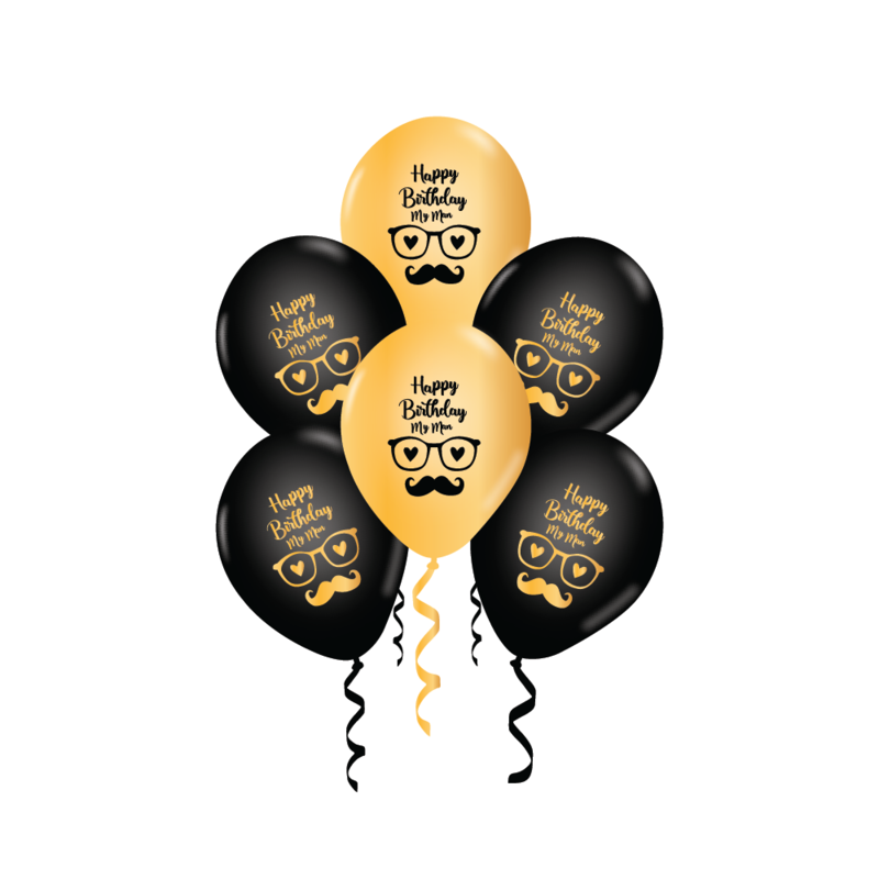 The Magic Balloons-Happy Birthday My Man Party Balloons Latex Balloons Happy Birthday Husband Pack of 30 pcs Ideal for Husband Birthday Decoration