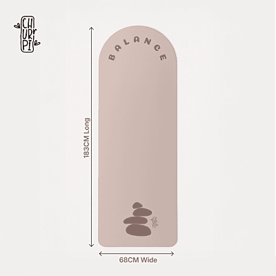 Balance Arched Yoga Mat | Light Brown