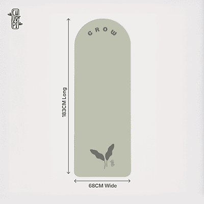 Grow Arched Yoga Mat | Pea Green