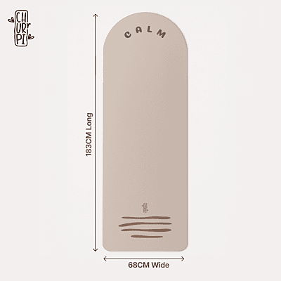 Calm Arched Yoga Mat | Light Coffee