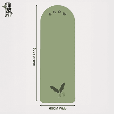 Grow Arched Yoga Mat | Pea Green