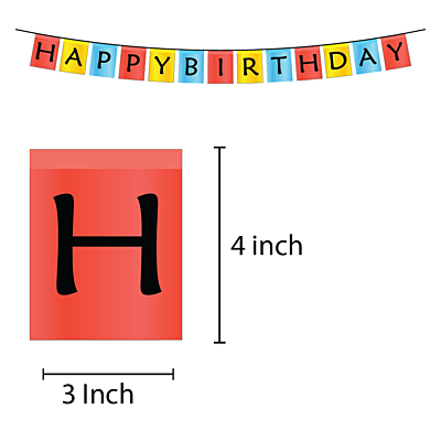 The Magic Balloons-4 Number Balloons and Happy Birthday Latex Balloons With Banner For Four No. Theme Balloons Pack of 21pcs | 20pcs Of Balloons and A Banner | Multicolor Balloons For Birthday