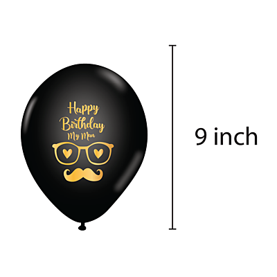 The Magic Balloons-Happy Birthday My Man Party Balloons Latex Balloons Happy Birthday Husband Pack of 30 pcs Ideal for Husband Birthday Decoration