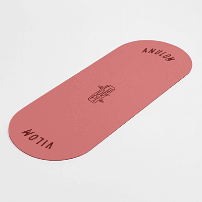 Anulom Vilom Oval Yoga Mat | Dark Coral