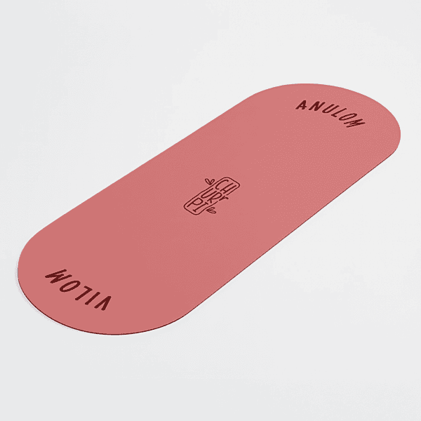 Anulom Vilom Oval Yoga Mat | Dark Coral