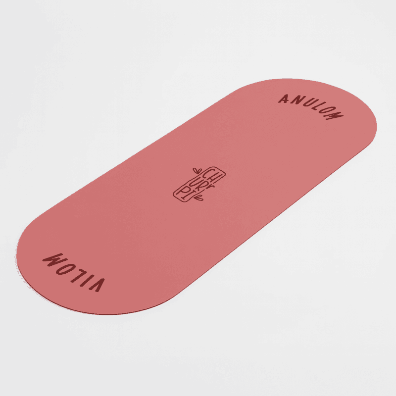 Anulom Vilom Oval Yoga Mat | Dark Coral