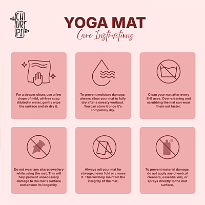 Anulom Vilom Oval Yoga Mat | Dark Coral