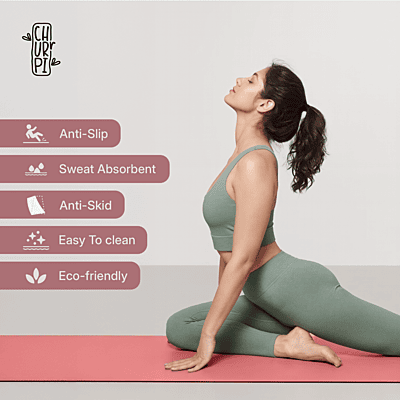 Anulom Vilom Oval Yoga Mat | Dark Coral