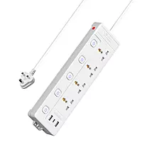 Portronics Power Plate 19 Extension Board with 4 Universal Power Sockets ( WHITE) Portronics Power Plate 19 Extension Board with 4 Universal Power Sockets ( WHITE)