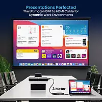 Portronics POR 2058 Konnect Sync HDMI Cable 3m – 4K 60Hz | HDMI to HDMI | PVC | 1 Year