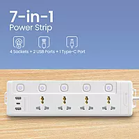 Portronics Power Plate 19 Extension Board with 4 Universal Power Sockets ( WHITE) Portronics Power Plate 19 Extension Board with 4 Universal Power Sockets ( WHITE)