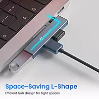 Portronics Mport Mino C – 3-Port USB 2.0 Type-C Hub provides three USB 2.0 ports, compact design, and easy plug-and-play.