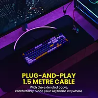 Portronics K2 Gaming Keyboard with Red Linear Switches,1.5 Meter Long Cable & Dynamic Lighting(Blue) Portronics K2 Gaming Keyboard with Red Linear Switches,1.5 Meter Long Cable & Dynamic Lighting(Blue)
