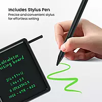 Portronics Ruffpad Calc – A sleek device merging calculator and LCD writing pad. Ideal for students, professionals, quick notes, calculations.