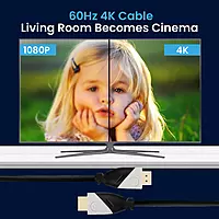 Portronics POR 2058 Konnt Sync HDMI Cable 3m – 4K 60Hz | HDMI to HDMI | PVC | 1 Year