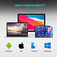 Portronics Bubble 2 Bluetooth + Wireless Keyboard – Black | 1 Year Warranty