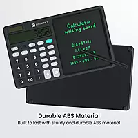 Portronics Ruffpad Calc – A sleek device merging calculator and LCD writing pad. Ideal for students, professionals, quick notes, calculations.