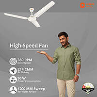 Rapid Air High Speed Ceiling Fan | 2-Year Warranty Brown