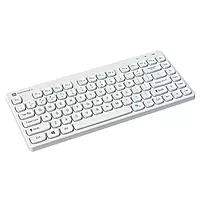 Portronics Bubble 2 Bluetooth + Wireless Keyboard – White | 1 Year Warranty