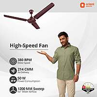 Rapid Air High Speed Ceiling Fan | 2-Year Warranty Brown