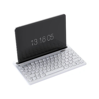 Portronics Bubble Dock Wireless Keyboard with Tablet Holder, Multi-Device Pairing, Rechargeable Battery,Dual Connectivity(2.4 GHz RF & Bluetooth 5.3v) Portronics Bubble Dock Wireless Keyboard with Tablet Holder, Multi-Device Pairing, Rechargeable Battery,Dual Connectivity(2.4 GHz RF & Bluetooth 5.3v)