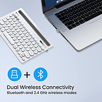 Portronics Bubble Dock Wireless Keyboard with Tablet Holder, Multi-Device Pairing, Rechargeable Battery,Dual Connectivity(2.4 GHz RF & Bluetooth 5.3v) Portronics Bubble Dock Wireless Keyboard with Tablet Holder, Multi-Device Pairing, Rechargeable Battery,Dual Connectivity(2.4 GHz RF & Bluetooth 5.3v)