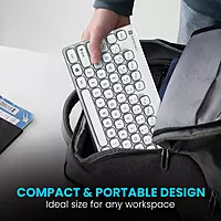Portronics Bubble 2 Bluetooth + Wireless Keyboard – White | 1 Year Warranty