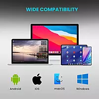 Portronics Bubble 2 Bluetooth + Wireless Keyboard – White | 1 Year Warranty