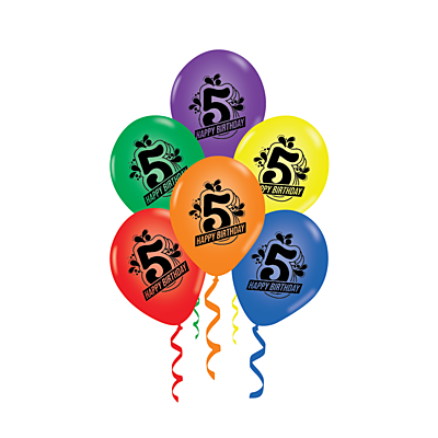 The Magic Balloons - Get Ready to Party with Our 17pc Combo Kit - Celebrate in Style with 15 Printed Balloons, 1 Curtain, and 1 Banner - Perfect for Birthdays Parties.