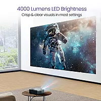 with 1080p Full HD Resolution, Built-in Streaming Apps (Netflix, Prime Video, Hotstar), 4000 Lumens, Screen Mirroring, 5 Watt Speaker (Grey)