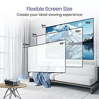 with 1080p Full HD Resolution, Built-in Streaming Apps (Netflix, Prime Video, Hotstar), 4000 Lumens, Screen Mirroring, 5 Watt Speaker (Grey)