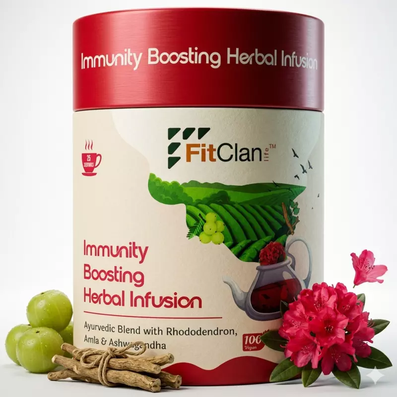 Immunity Boosting Herbal Tea | Ayurvedic Blend with Amla, Ashwagandha & Turmeric