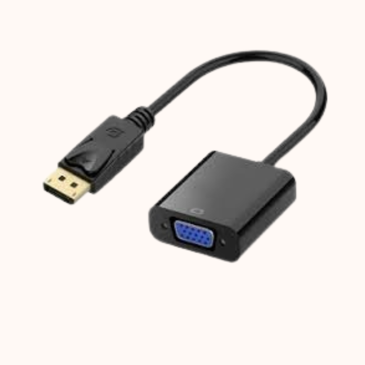 Imported Premium 15cm DisplayPort to VGA Adapter - Male to Female | DP-VGA-ADP