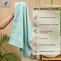 Bamboo Bath Towel Frosted Lime
