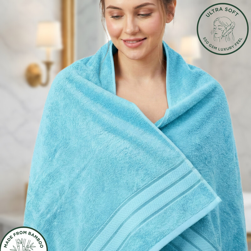 Bamboo Bath Towel Blue