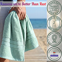 Bamboo Bath Towel Frosted Lime