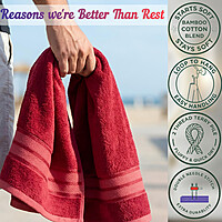 Bamboo Bath Towel Maroon