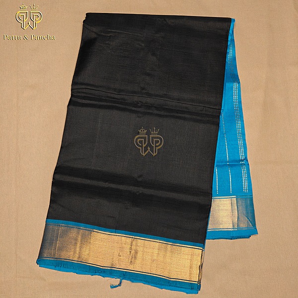Silk cotton Black - Blue