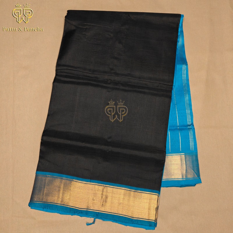 Silk cotton Black - Blue